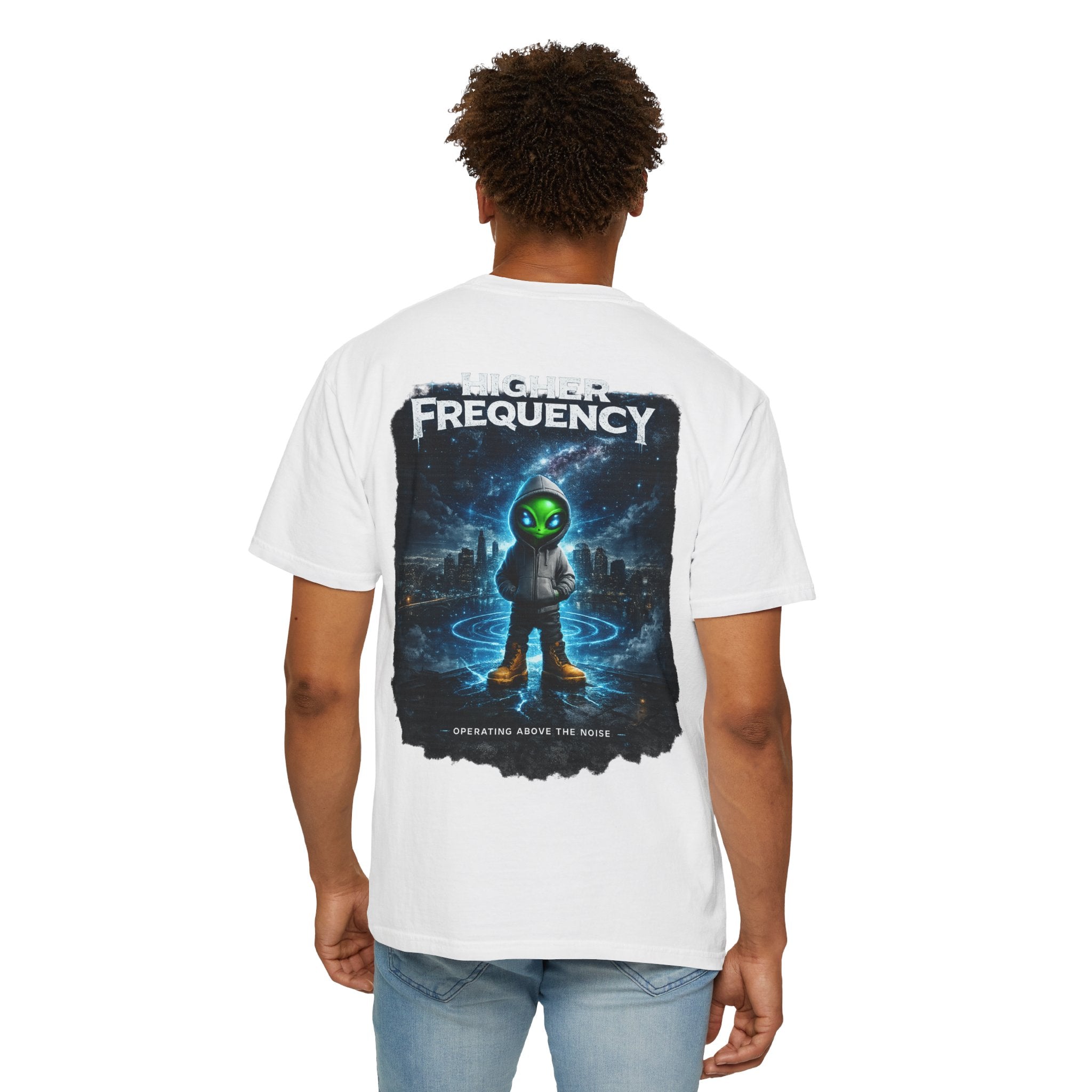 Alien Frequency Graphic T-Shirt — Retro Sci‑Fi UFO Tee