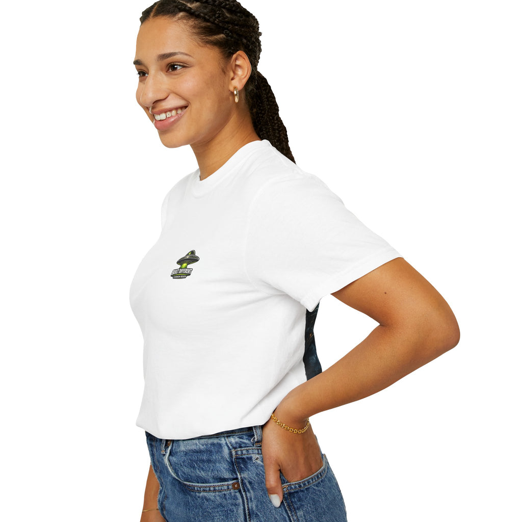 Alien Frequency Graphic T-Shirt — Retro Sci‑Fi UFO Tee