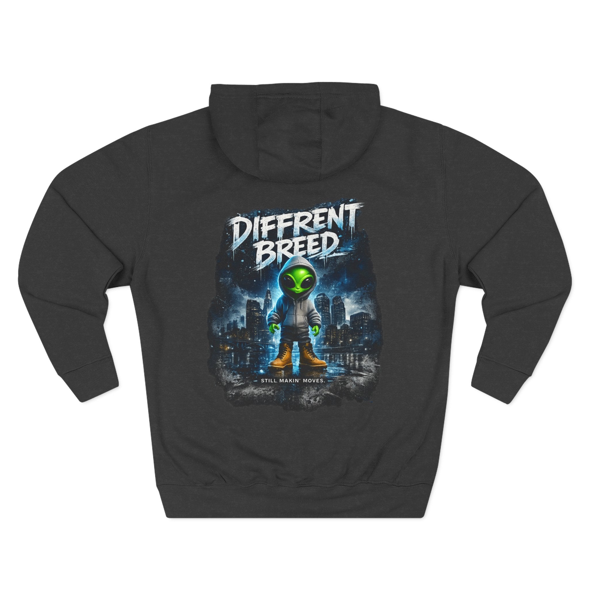 Different Breed Alien Hoodie — Area 51 Graphic Fleece Pullover