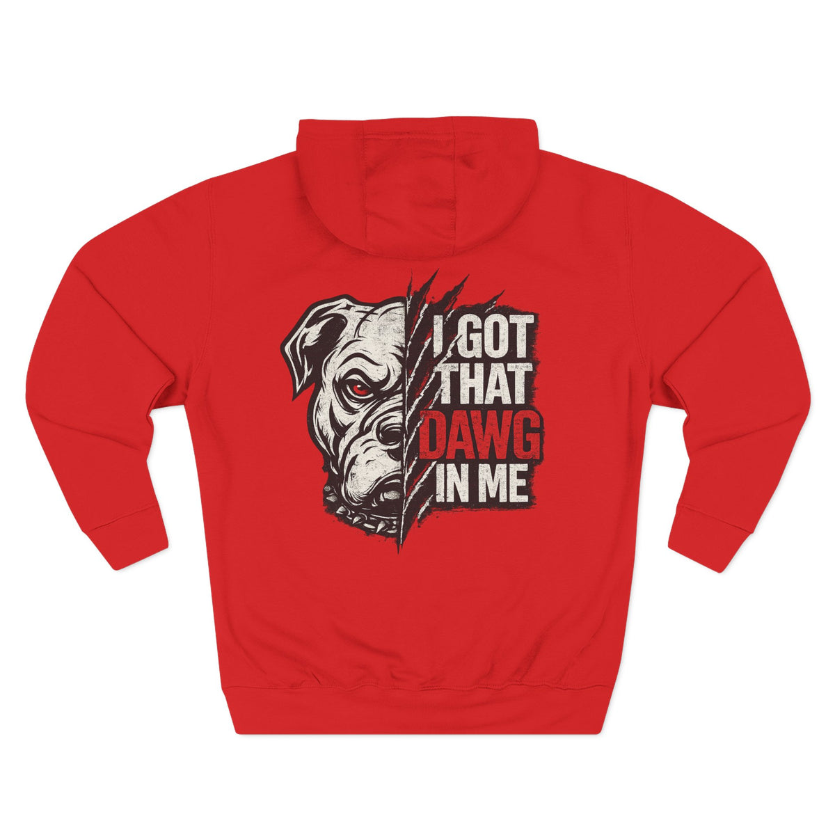 Red | Dawg Life hoodiet, back view