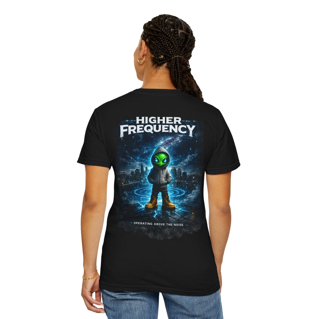 Alien Frequency Graphic T-Shirt — Retro Sci‑Fi UFO Tee
