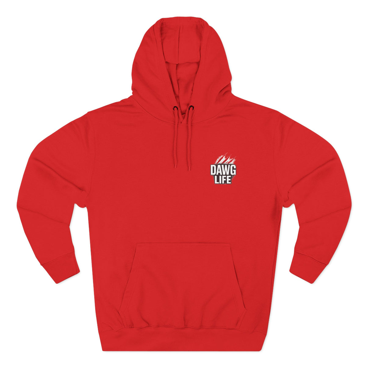 Red | Dawg Life hoodiet, front view