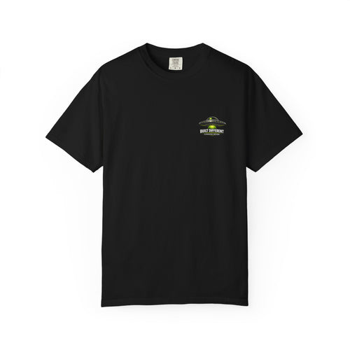 Alien Frequency Graphic T-Shirt — Retro Sci‑Fi UFO Tee