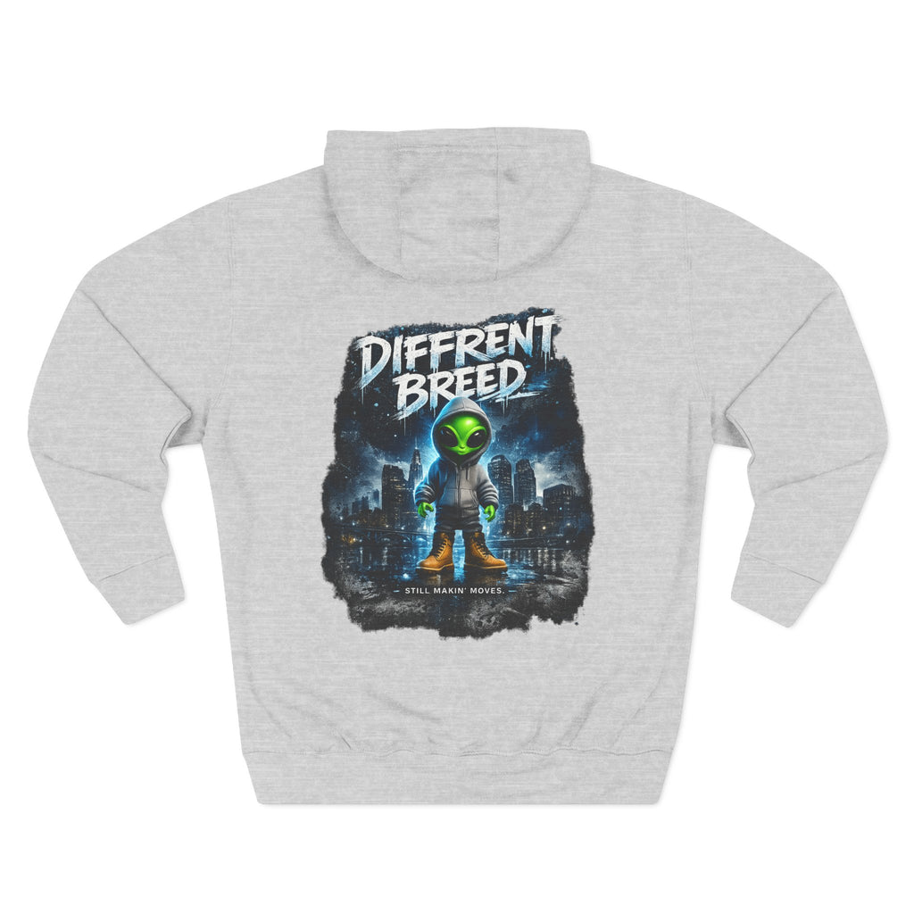 Different Breed Alien Hoodie — Area 51 Graphic Fleece Pullover