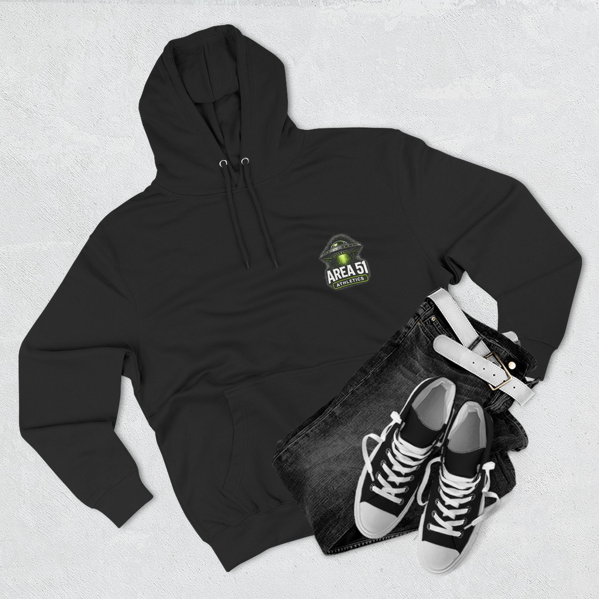 Different Breed Alien Hoodie — Area 51 Graphic Fleece Pullover