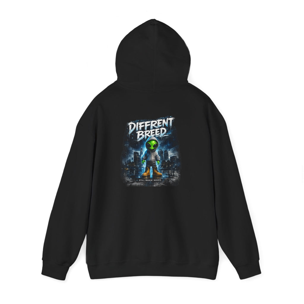 Area 51 "Different Breed" Alien Hoodie – Sci‑Fi Graphic Pullover
