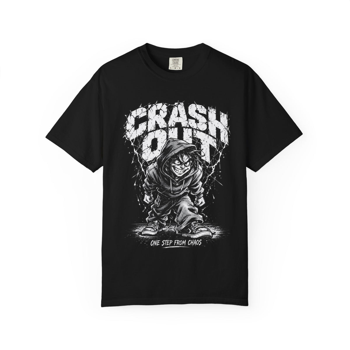 Black | Crash Out shirt, front view