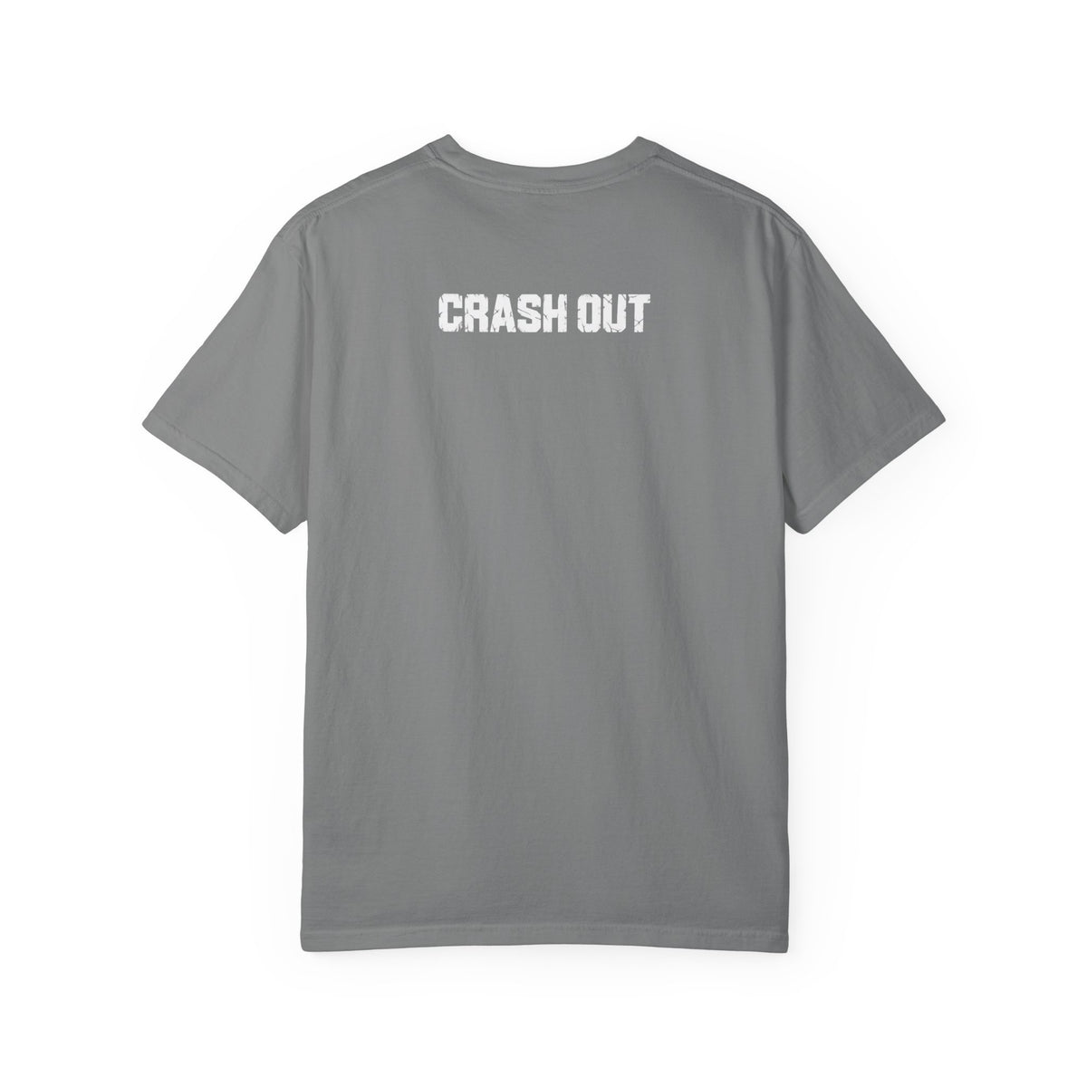 Gray | Crash Out shirt, back view
