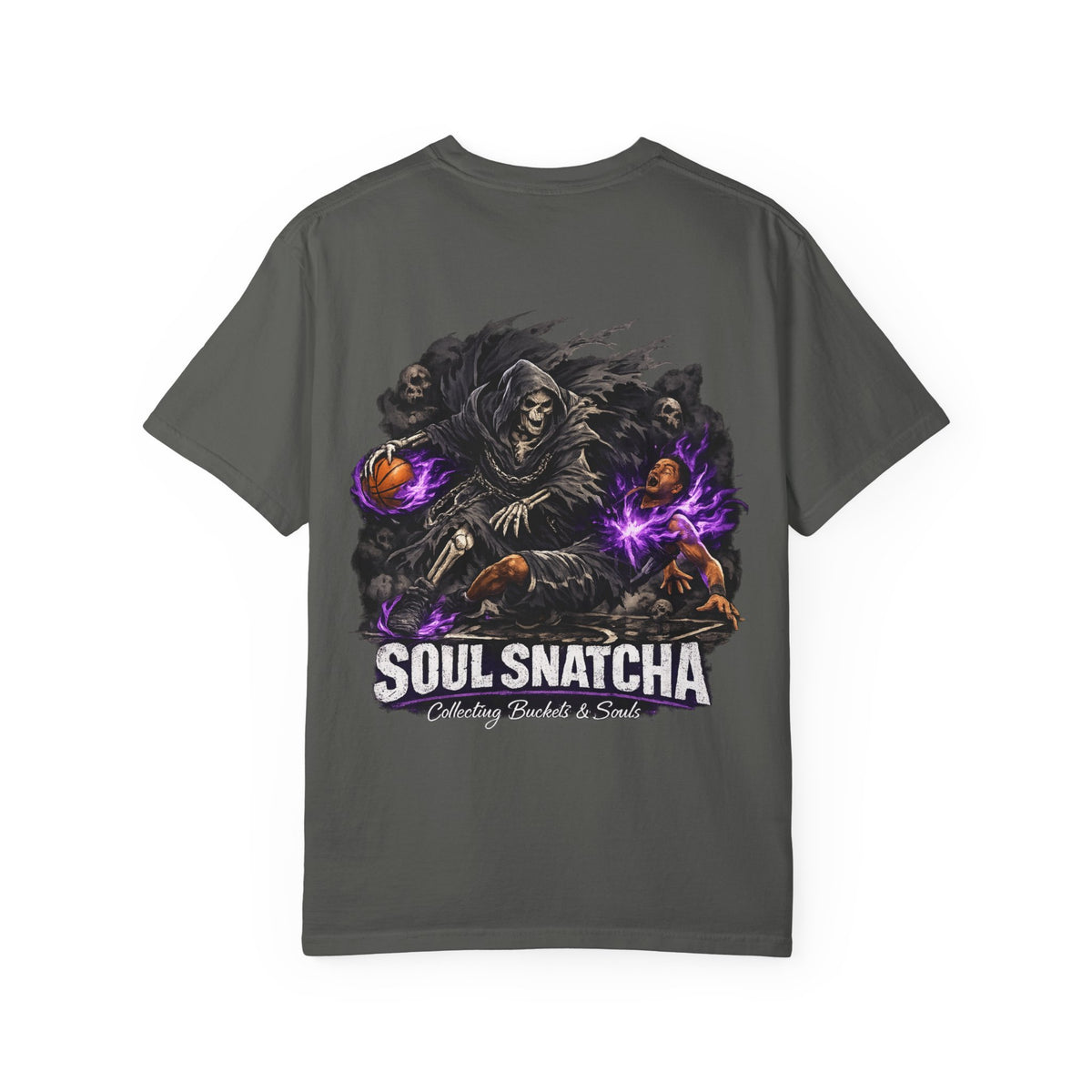 Soul Snatcha Basketball T-Shirt — Grim Reaper Basketball Crossover Graphic Tee