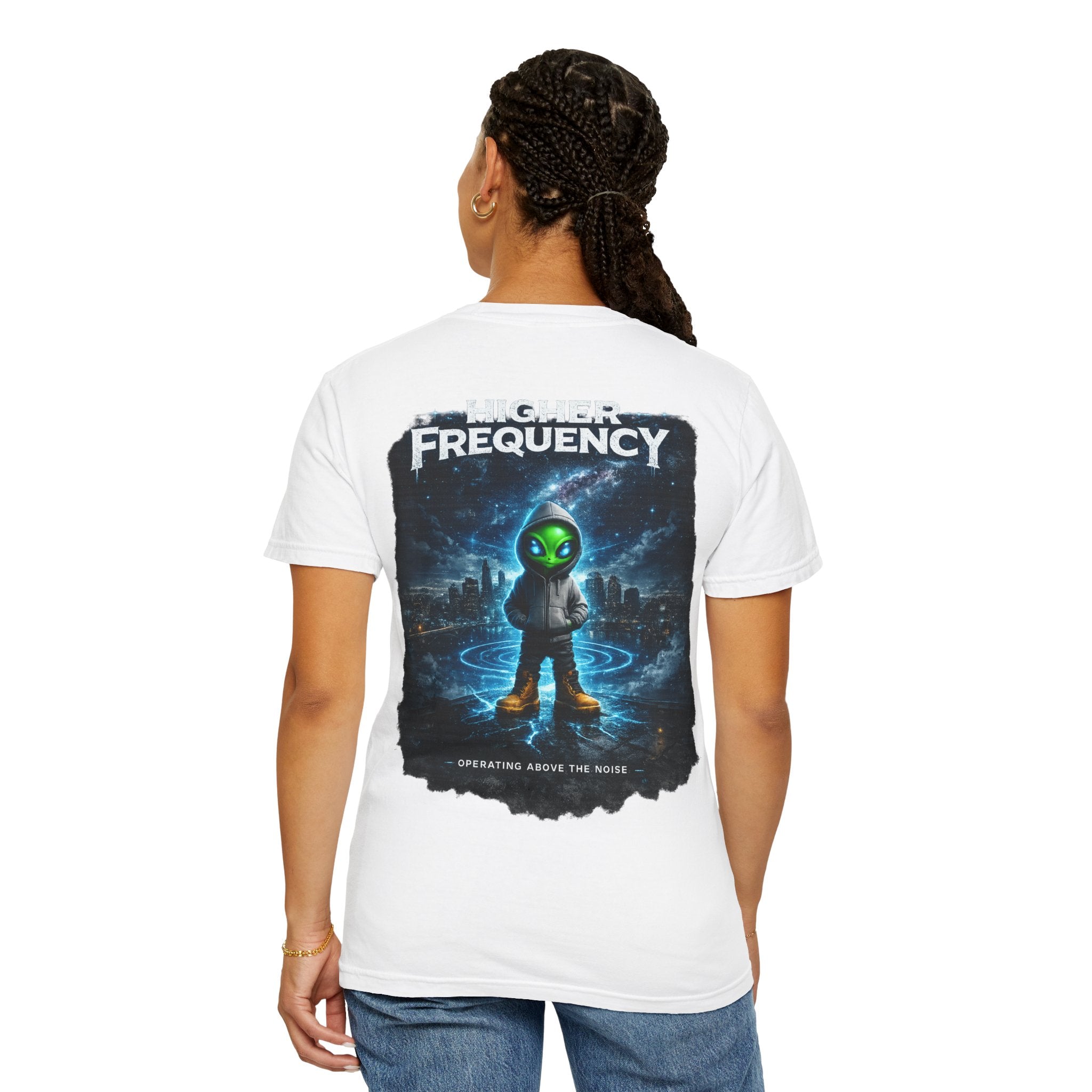 Alien Frequency Graphic T-Shirt — Retro Sci‑Fi UFO Tee