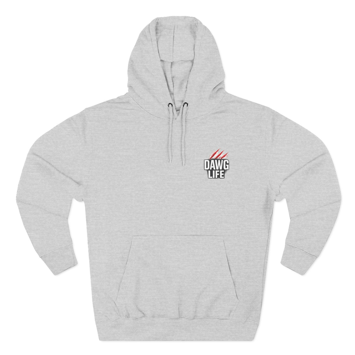 Gray | Dawg Life hoodiet, front view