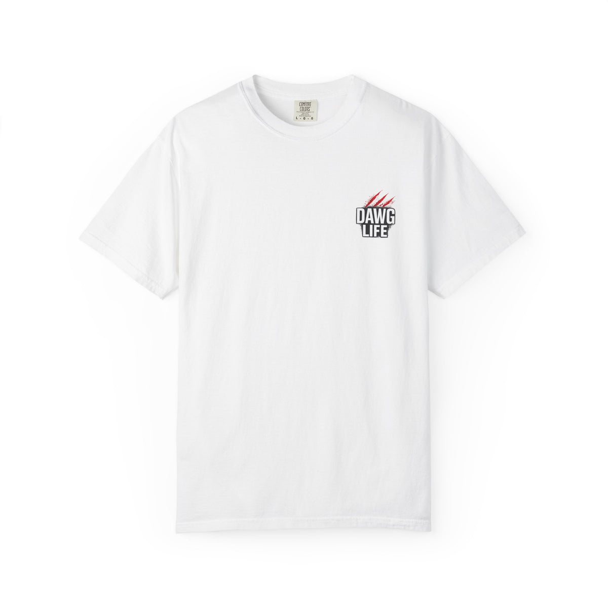 White | Dawg Life shirt , front view
